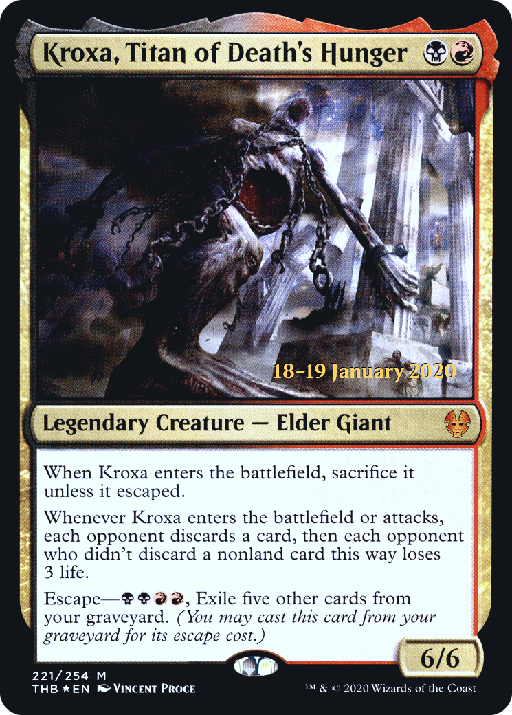 Kroxa, Titan of Death's Hunger [Theros Beyond Death Prerelease Promos] | Grognard Games