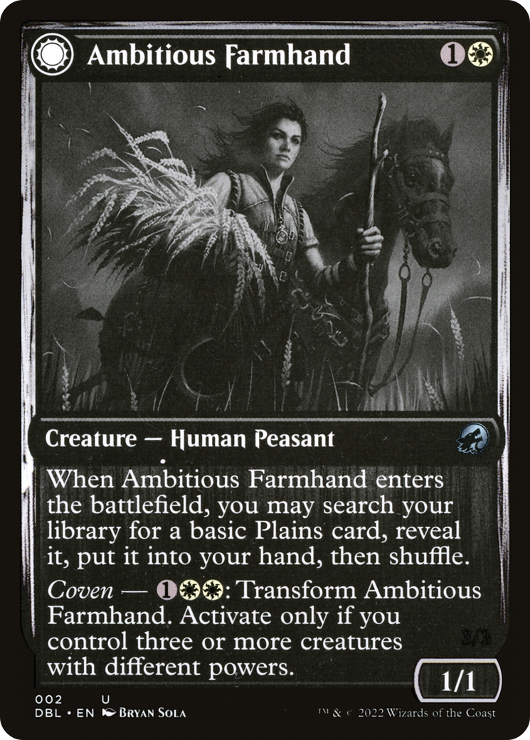 Ambitious Farmhand // Seasoned Cathar [Innistrad: Double Feature] | Grognard Games