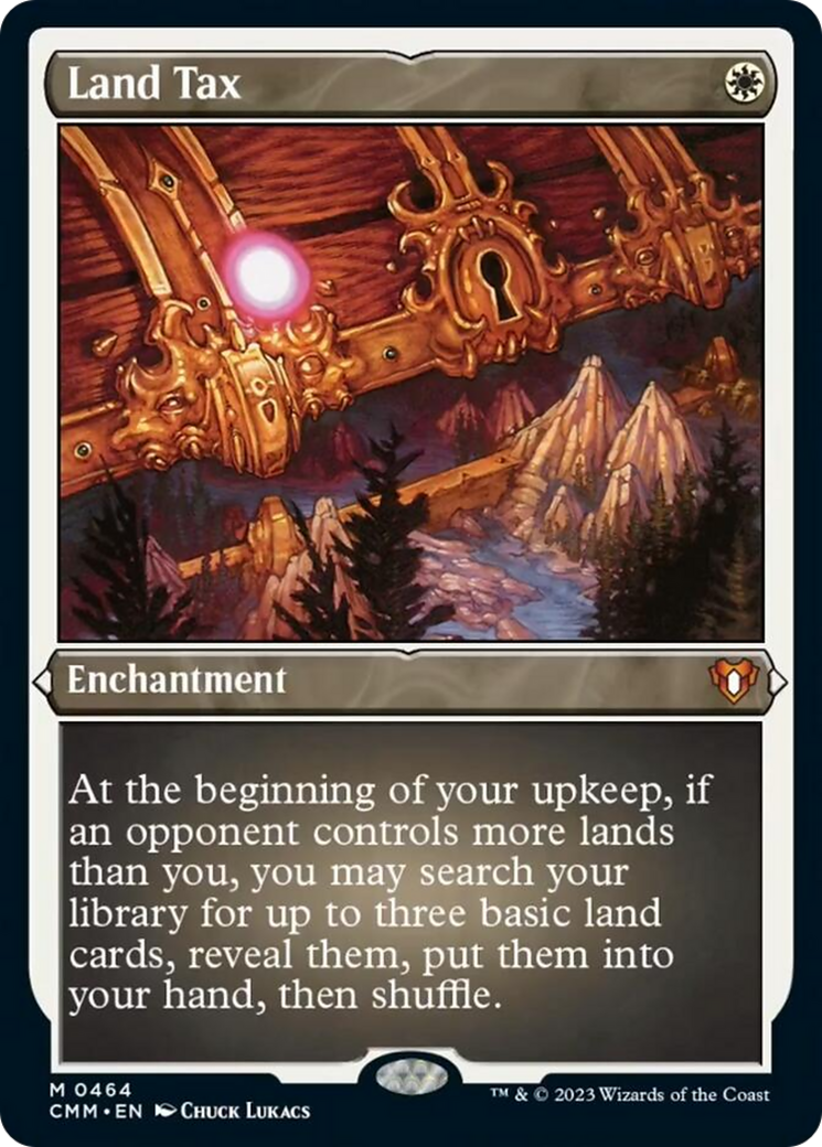 Land Tax (Foil Etched) [Commander Masters] | Grognard Games