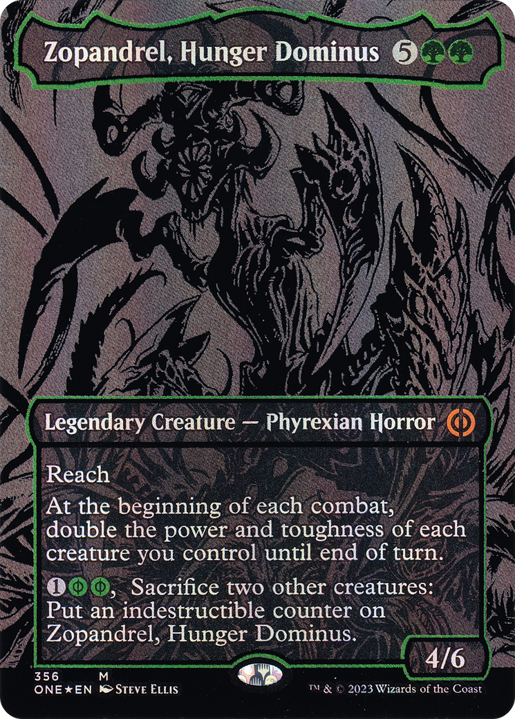 Zopandrel, Hunger Dominus (Oil Slick Raised Foil) [Phyrexia: All Will Be One] | Grognard Games