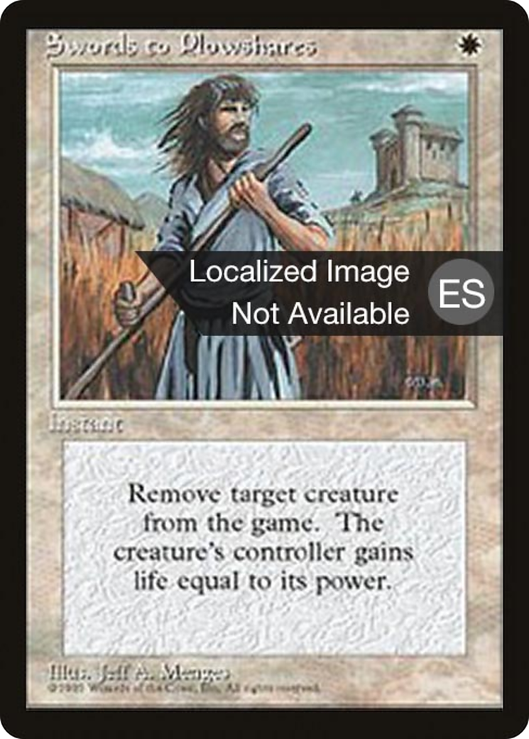 Swords to Plowshares [Fourth Edition (Foreign Black Border)] | Grognard Games