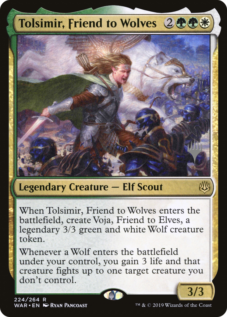 Tolsimir, Friend to Wolves (Promo Pack) [War of the Spark Promos] | Grognard Games