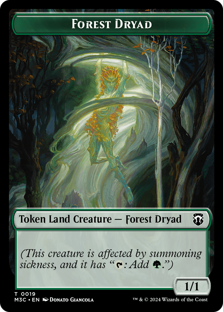 Forest Dryad // Boar Double-Sided Token [Modern Horizons 3 Commander Tokens] | Grognard Games