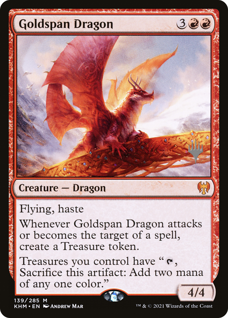 Goldspan Dragon [Kaldheim Promos] | Grognard Games