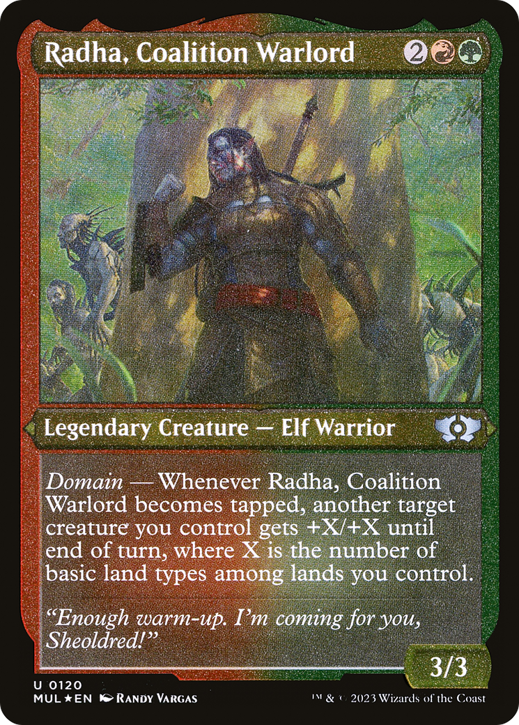 Radha, Coalition Warlord (Foil Etched) (MUL-120) - Multiverse Legends Foil | Grognard Games