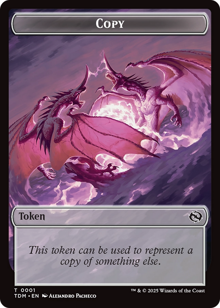 Karox Bladewing // Copy Double-Sided Token [Tarkir: Dragonstorm Commander Tokens] | Grognard Games