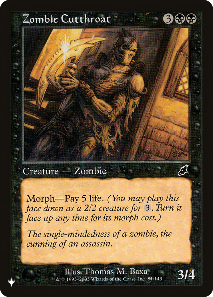 Zombie Cutthroat [The List] | Grognard Games