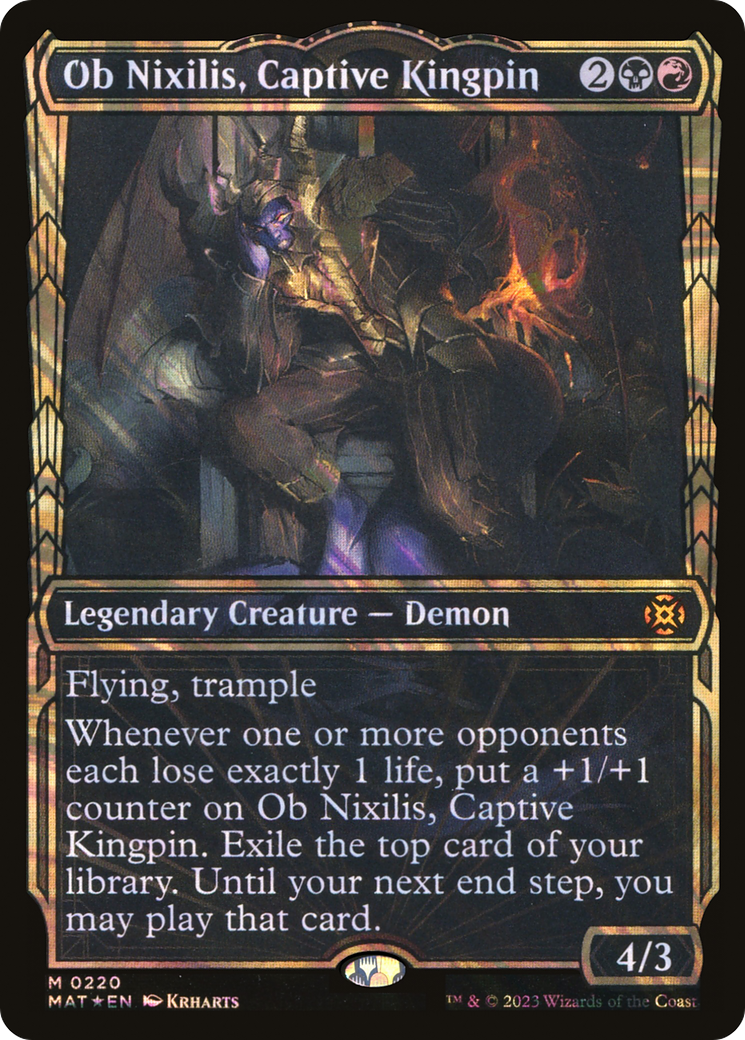 Ob Nixilis, Captive Kingpin (Showcase Halo Foil) [March of the Machine: The Aftermath] | Grognard Games