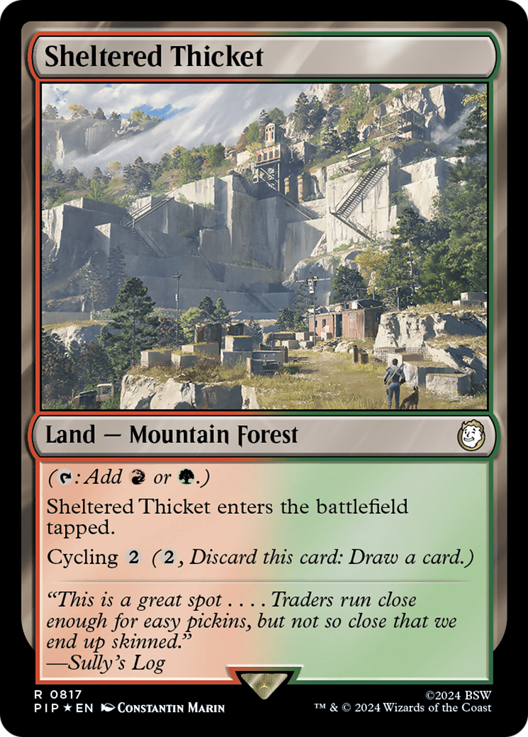 Sheltered Thicket (Surge Foil) [Fallout] | Grognard Games