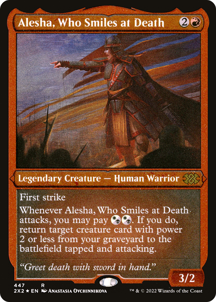 Alesha, Who Smiles at Death (Foil Etched) (2X2-447) - Double Masters 2022 Foil | Grognard Games