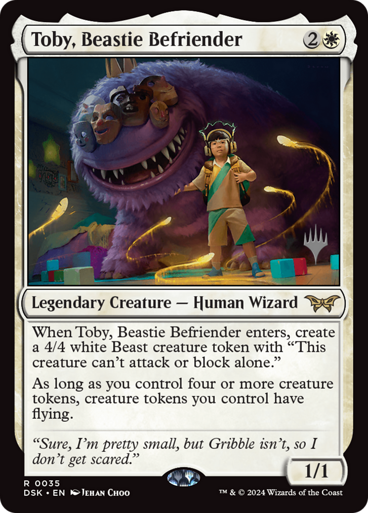 Toby, Beastie Befriender (Promo Pack) [Duskmourn: House of Horror Promos] | Grognard Games