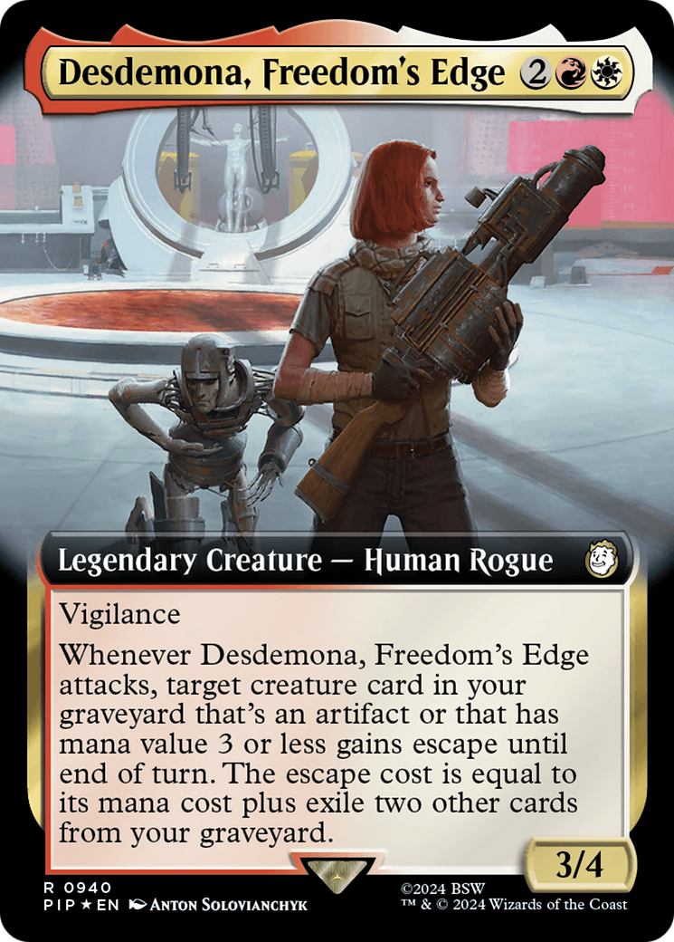 Desdemona, Freedom's Edge (Extended Art) (Surge Foil) [Fallout] | Grognard Games