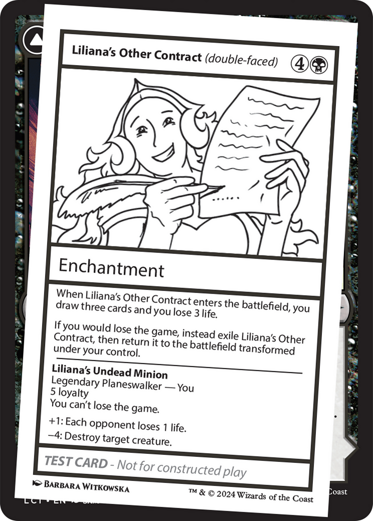Liliana's Other Contract (double-faced) [Mystery Booster 2 Playtest Cards] | Grognard Games