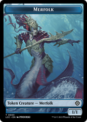 Frog Lizard // Merfolk (0003) Double-Sided Token [The Lost Caverns of Ixalan Commander Tokens] | Grognard Games