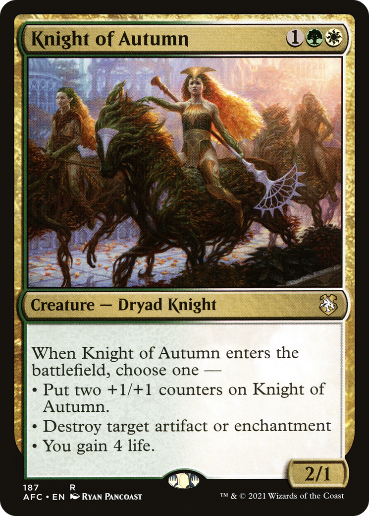 Knight of Autumn [Dungeons & Dragons: Adventures in the Forgotten Realms Commander] | Grognard Games