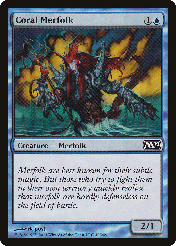 Coral Merfolk (M12-049) - Magic 2012 | Grognard Games