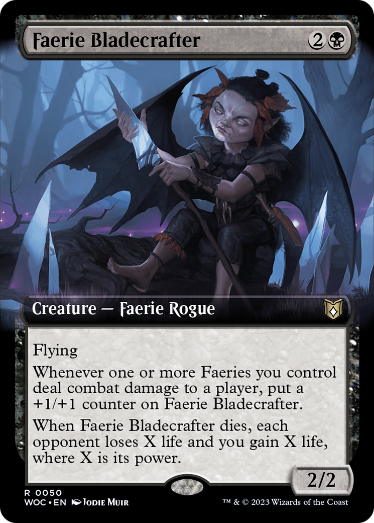 Faerie Bladecrafter (Extended Art) [Wilds of Eldraine Commander] | Grognard Games