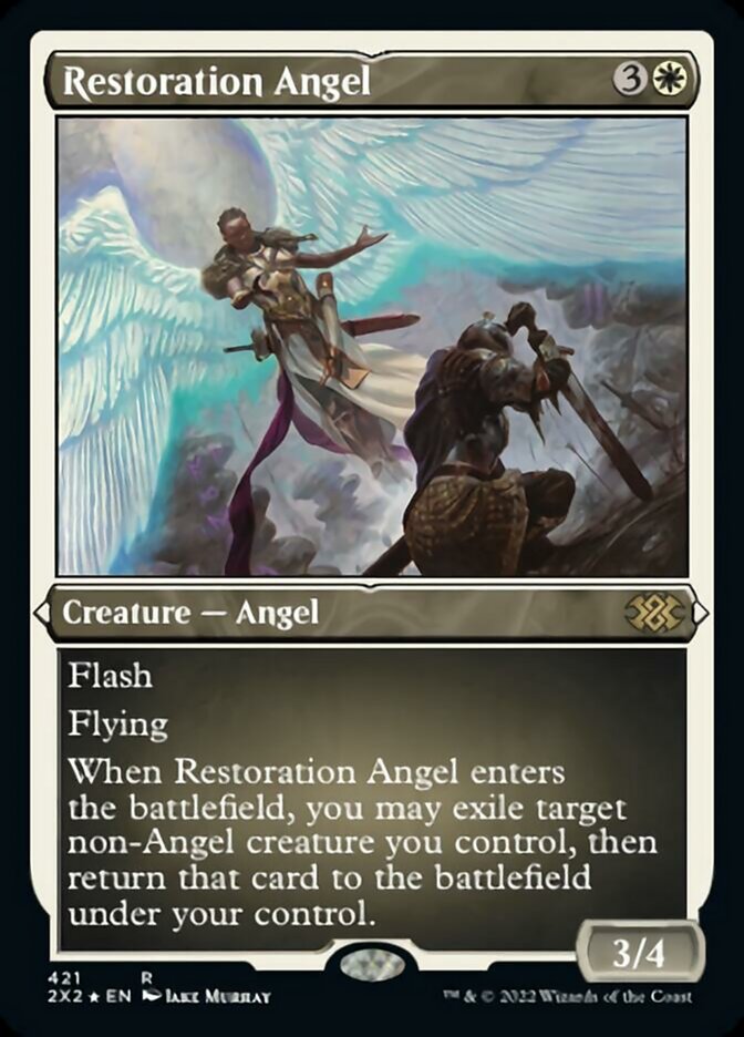 Restoration Angel (Foil Etched) [Double Masters 2022] | Grognard Games