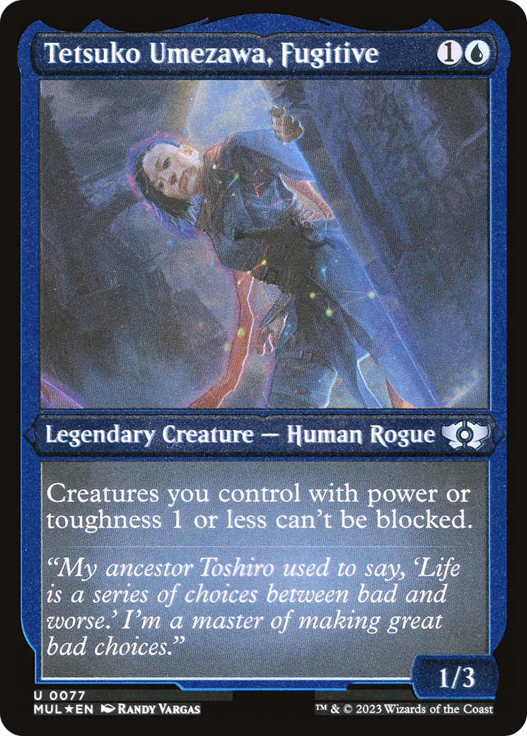 Tetsuko Umezawa, Fugitive (Foil Etched) (MUL-077) - Multiverse Legends Foil | Grognard Games