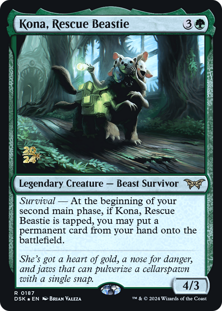 Kona, Rescue Beastie (0187) [Duskmourn: House of Horror Prerelease Promos] | Grognard Games