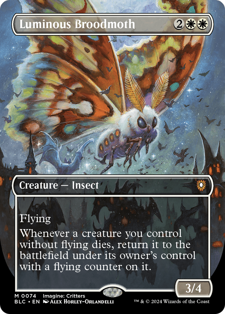Luminous Broodmoth (Borderless) [Bloomburrow Commander] | Grognard Games