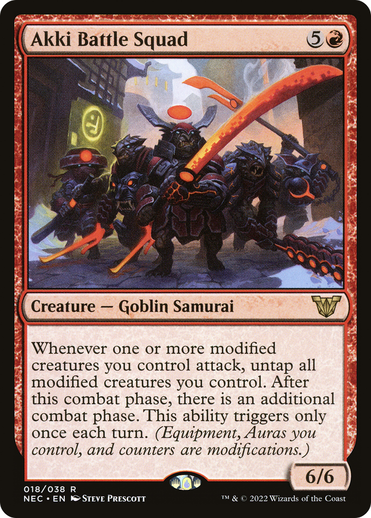 Akki Battle Squad [Kamigawa: Neon Dynasty Commander] | Grognard Games
