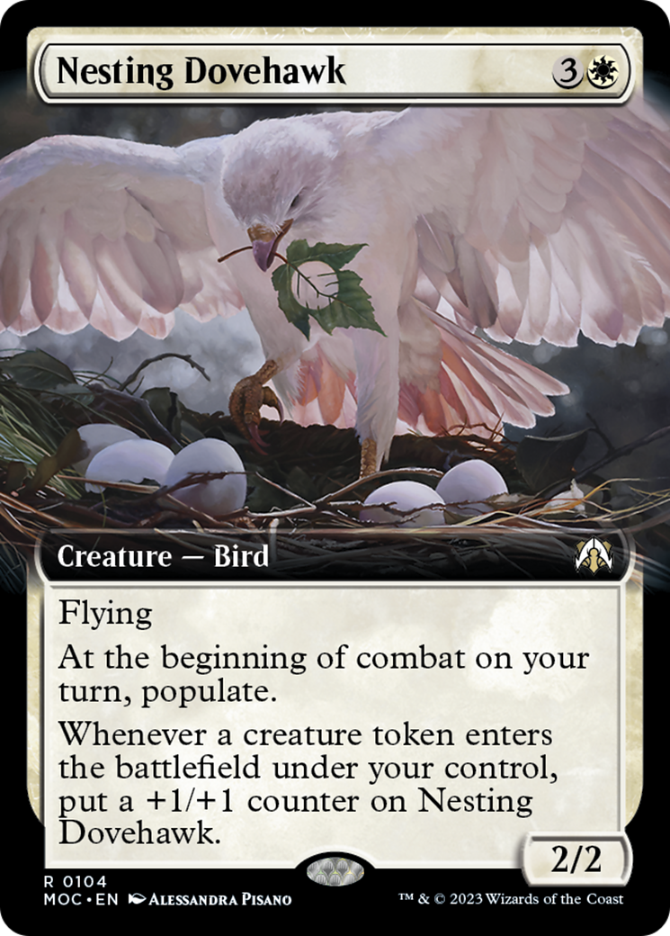 Nesting Dovehawk (Extended Art) [March of the Machine Commander] | Grognard Games