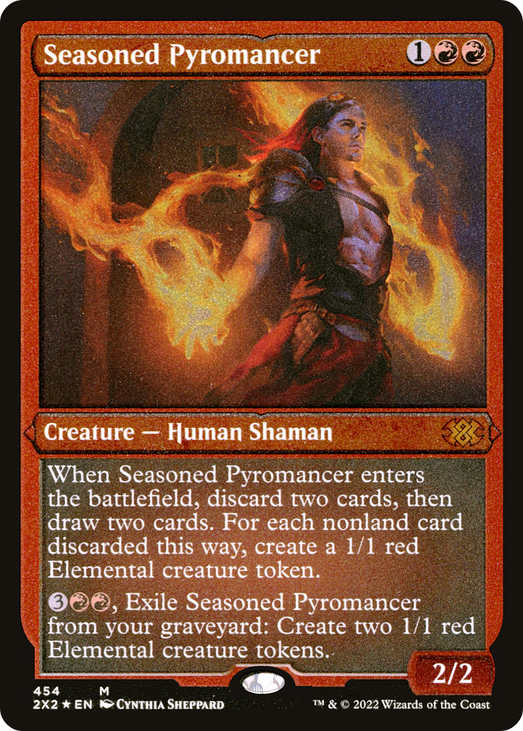 Seasoned Pyromancer (Foil Etched) (2X2-454) - Double Masters 2022 Foil | Grognard Games