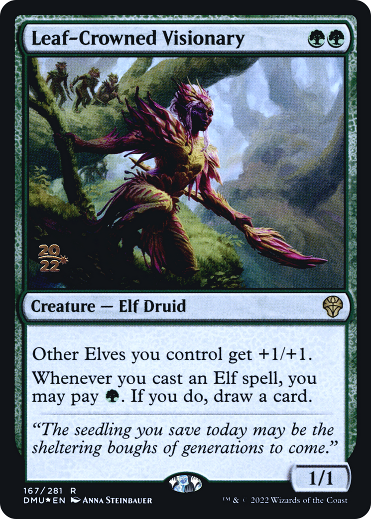 Leaf-Crowned Visionary [Dominaria United Prerelease Promos] | Grognard Games