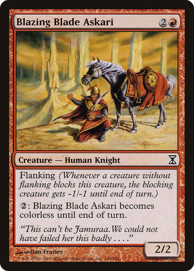 Blazing Blade Askari [Time Spiral] | Grognard Games