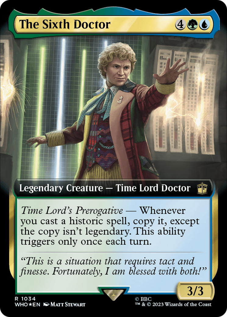 The Sixth Doctor (Extended Art) (Surge Foil) [Doctor Who] | Grognard Games