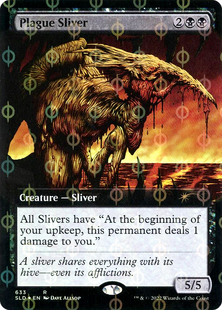 Plague Sliver (Extended Art) (Step-and-Compleat Foil) [Secret Lair Drop Promos] | Grognard Games
