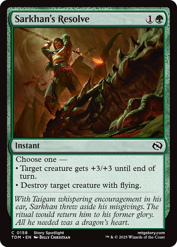 Sarkhan's Resolve [Tarkir: Dragonstorm] | Grognard Games