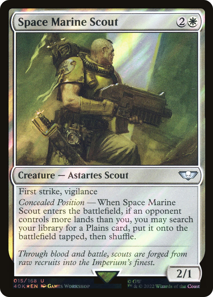 Space Marine Scout (Surge Foil) [Universes Beyond: Warhammer 40,000] | Grognard Games