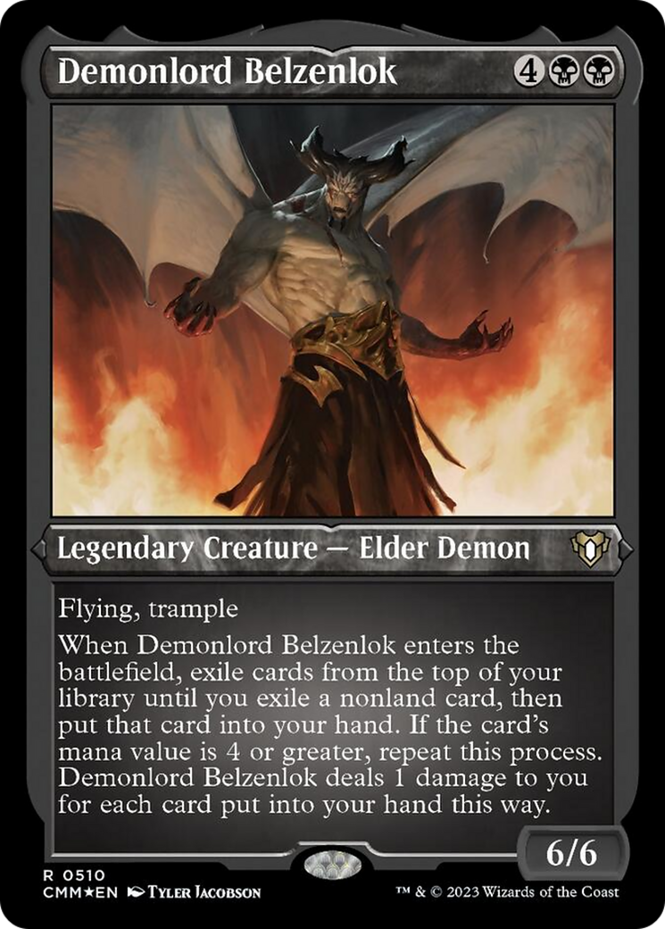 Demonlord Belzenlok (Foil Etched) [Commander Masters] | Grognard Games