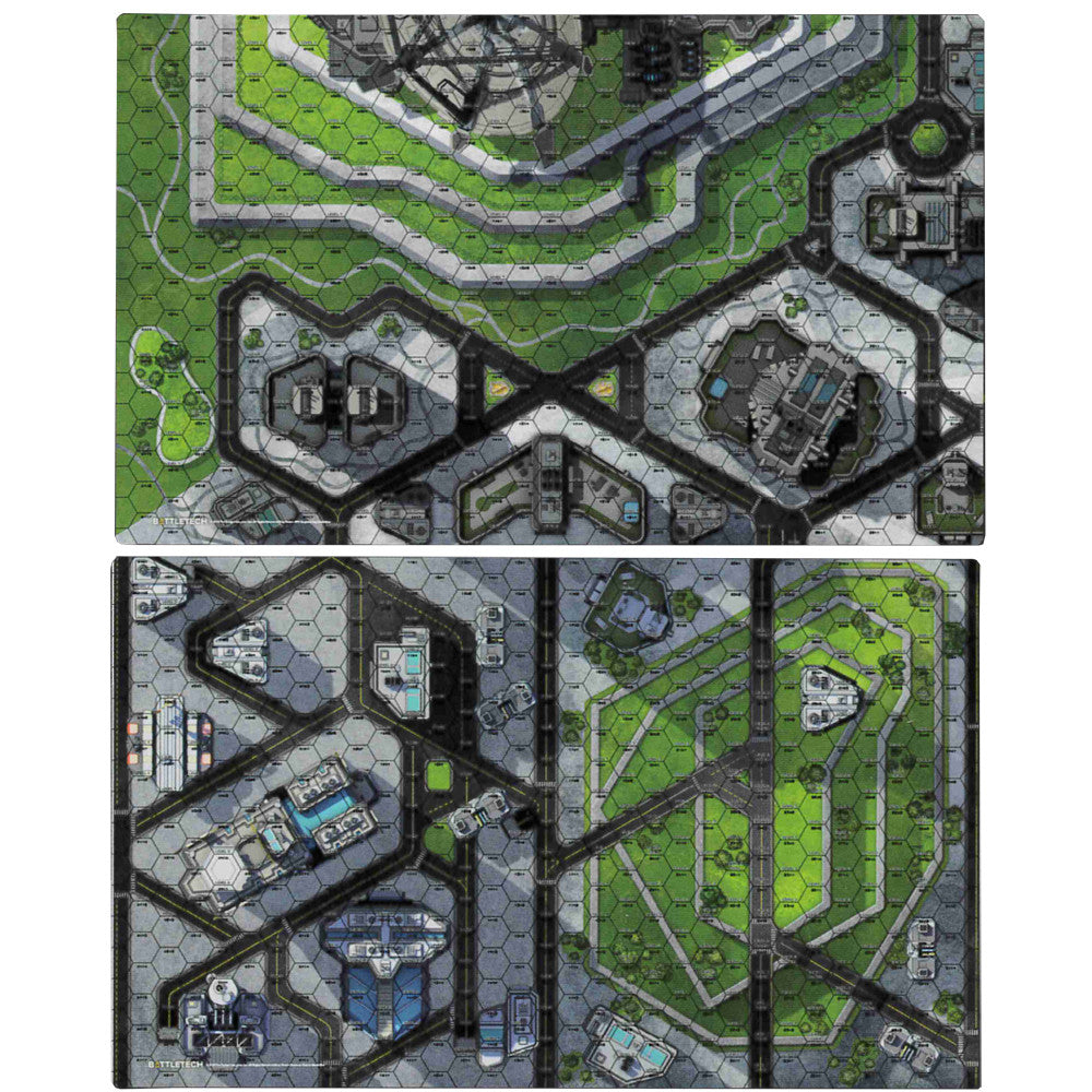 BattleTech 35800Y BattleMat: City - HPG Engineering/Business District | Grognard Games