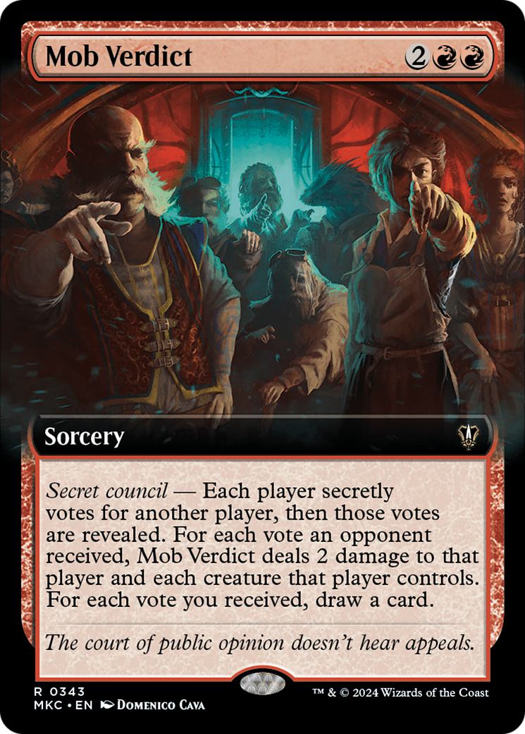 Mob Verdict (Extended Art) [Murders at Karlov Manor Commander] | Grognard Games