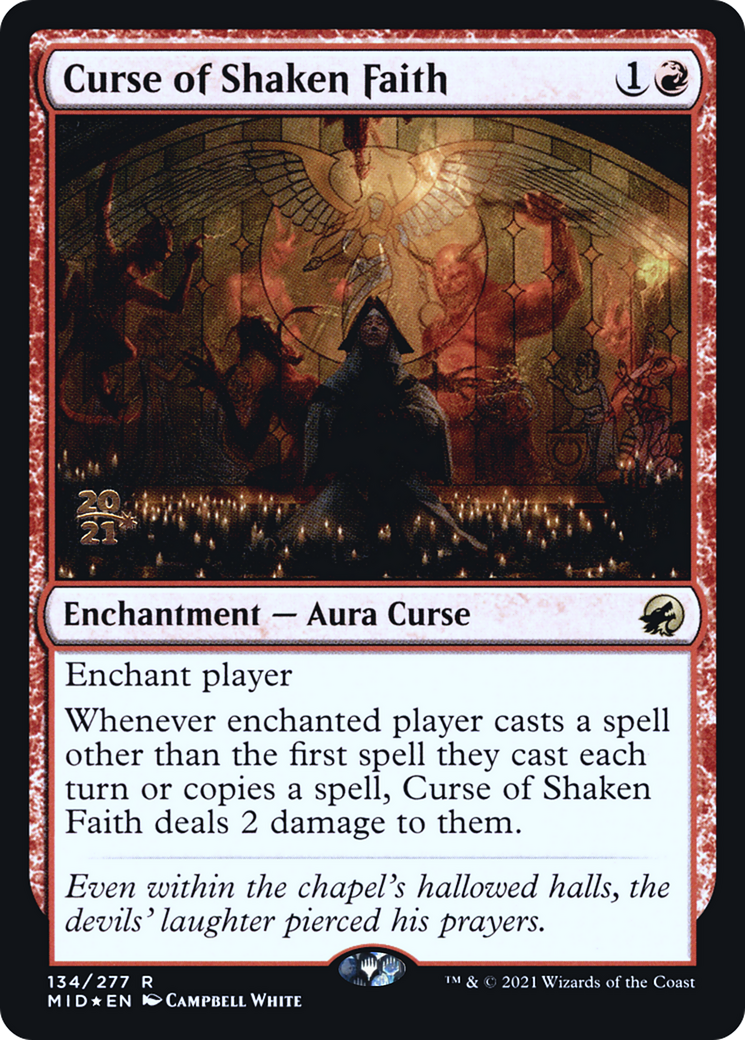 Curse of Shaken Faith [Innistrad: Midnight Hunt Prerelease Promos] | Grognard Games