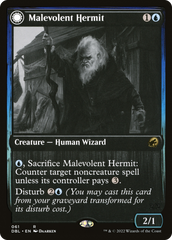 Malevolent Hermit // Benevolent Geist [Innistrad: Double Feature] | Grognard Games