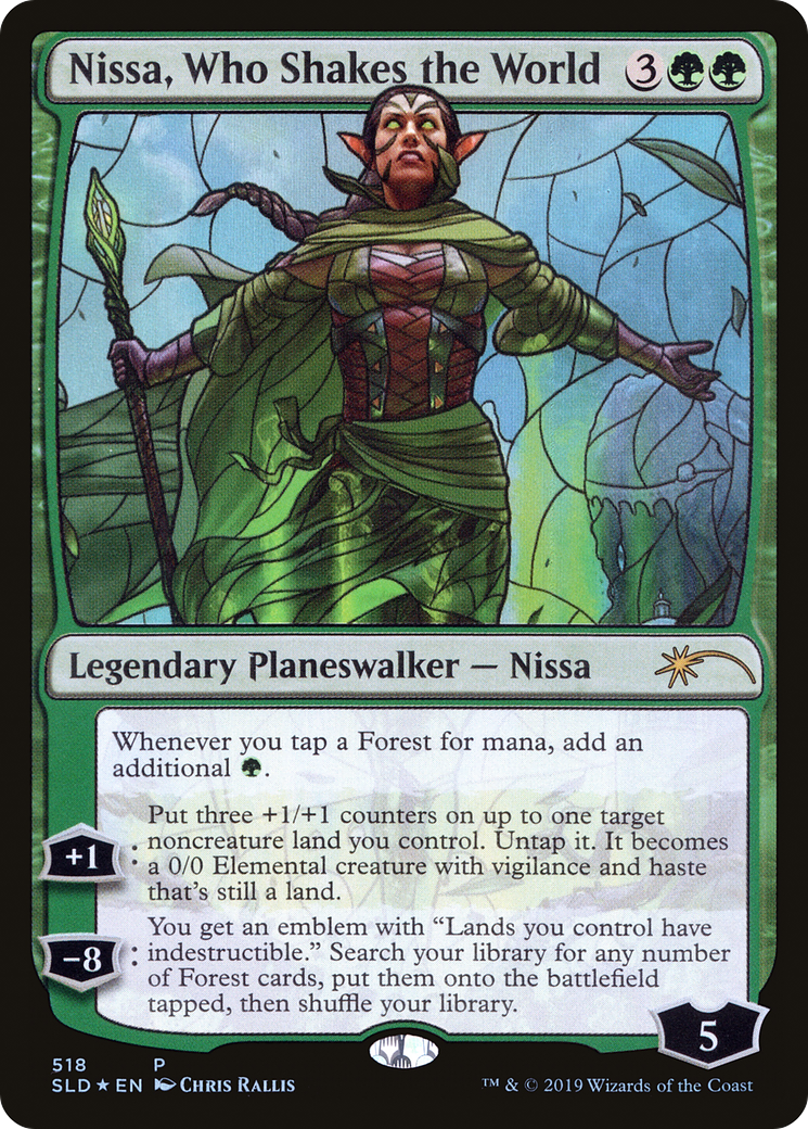 Nissa, Who Shakes the World (Stained Glass) [Secret Lair Drop Promos] | Grognard Games