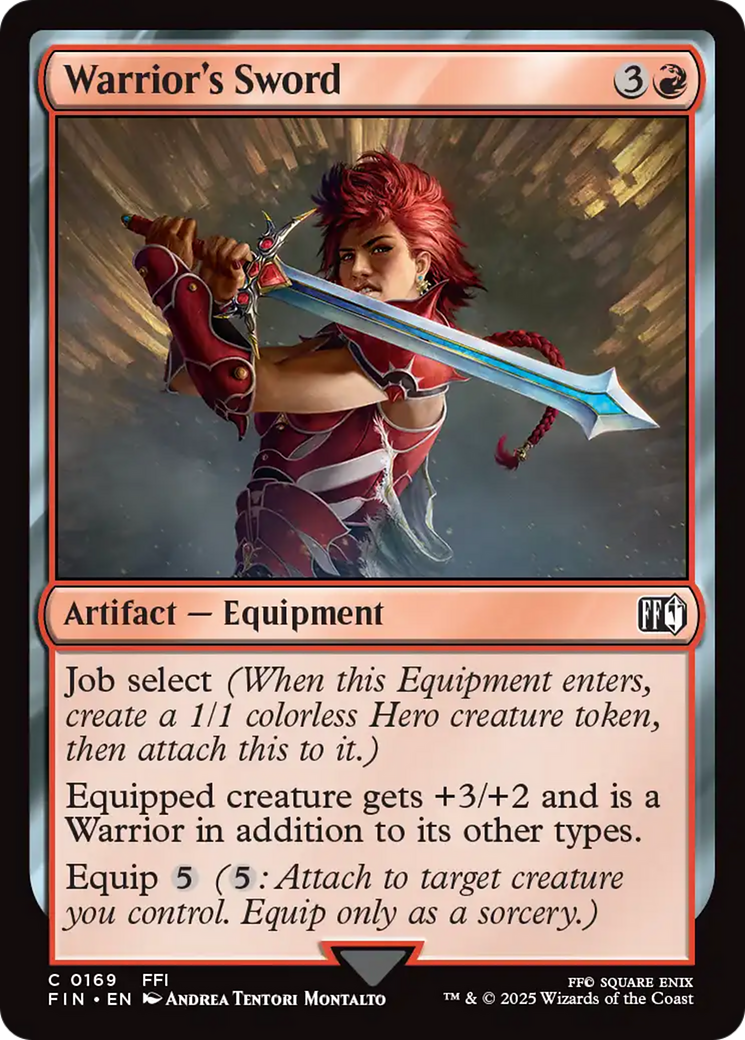 Warrior's Sword (FIN-169) - FINAL FANTASY Foil | Grognard Games