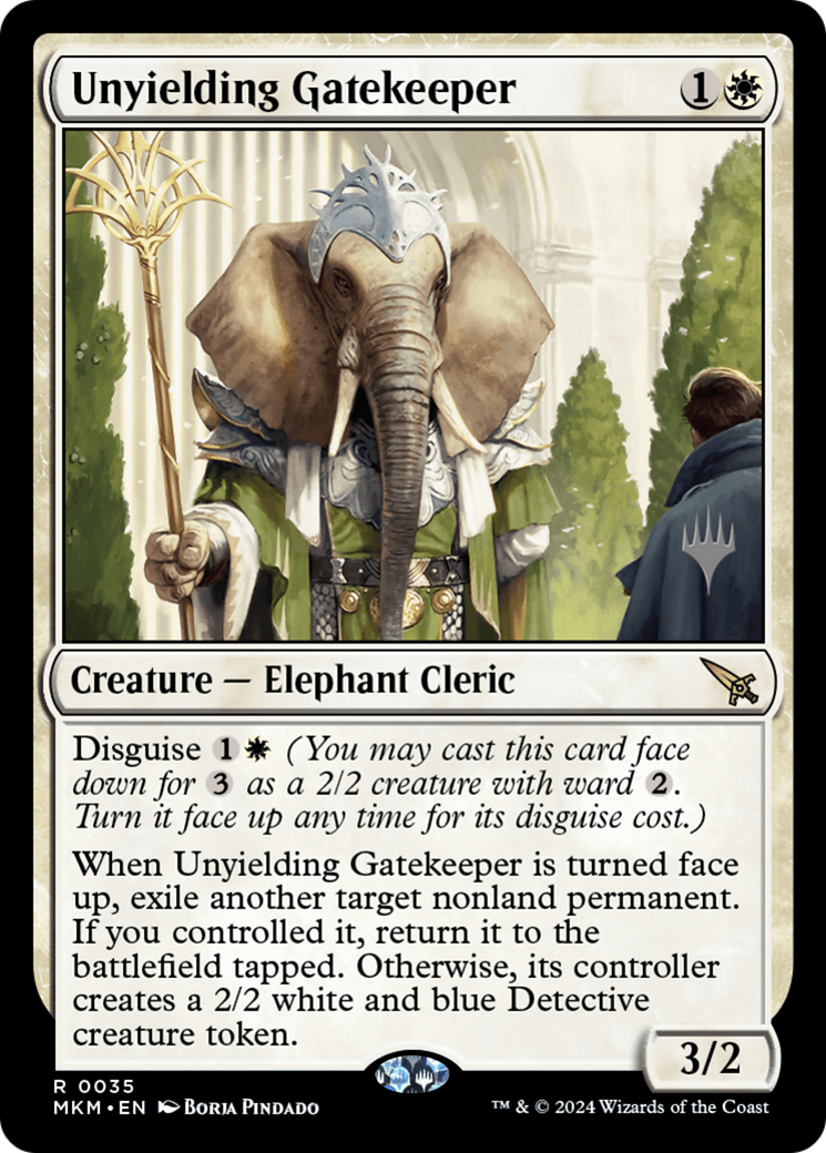 Unyielding Gatekeeper (Promo Pack) [Murders at Karlov Manor Promos] | Grognard Games
