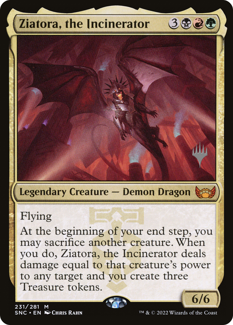 Ziatora, the Incinerator (Promo Pack) [Streets of New Capenna Promos] | Grognard Games