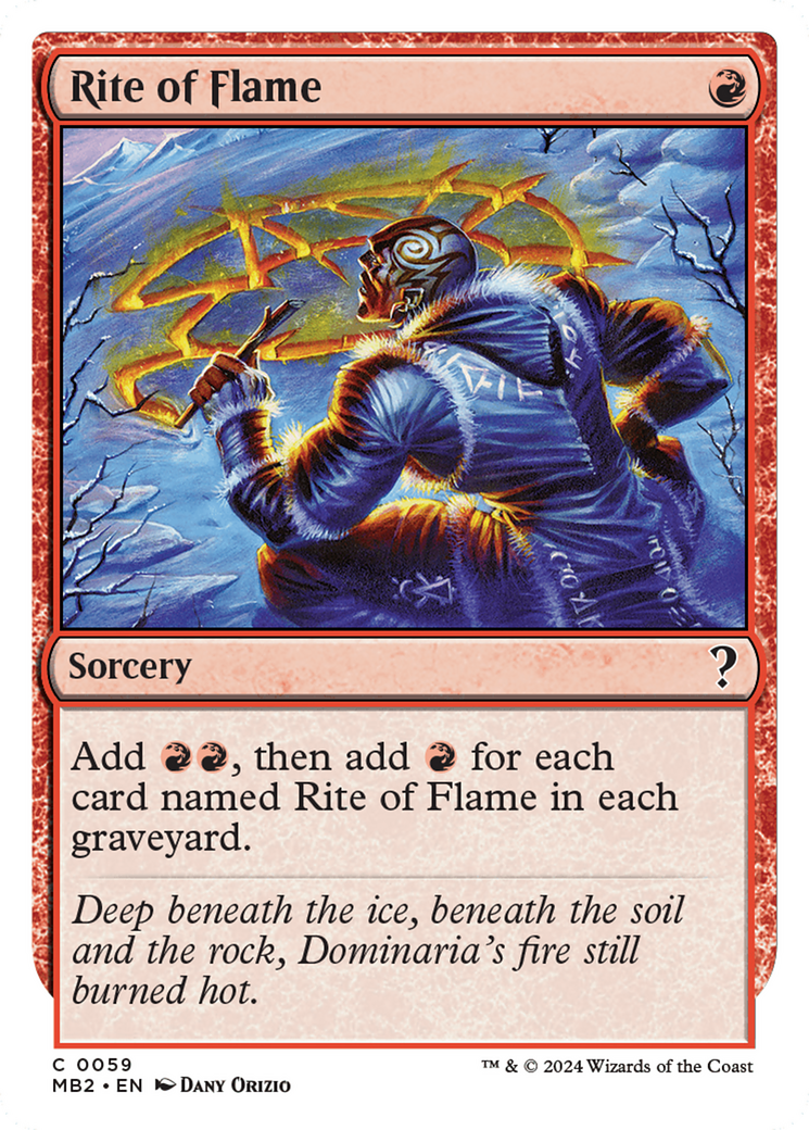 Rite of Flame (White Border) [Mystery Booster 2] | Grognard Games