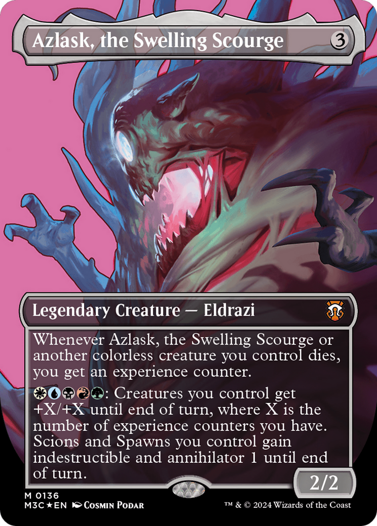 Azlask, the Swelling Scourge (Borderless) (Ripple Foil) [Modern Horizons 3 Commander] | Grognard Games