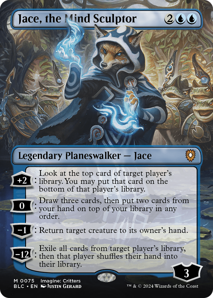 Jace, the Mind Sculptor (Borderless) [Bloomburrow Commander] | Grognard Games