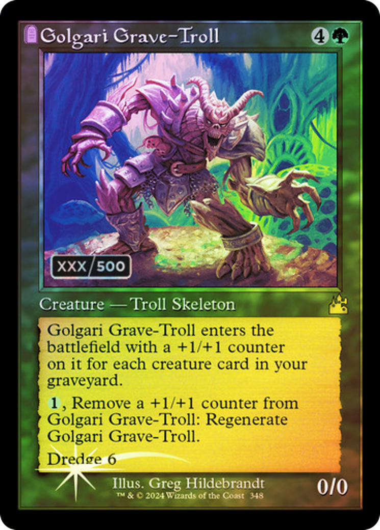 Golgari Grave-Troll (Retro) (Serialized) [Ravnica Remastered] | Grognard Games