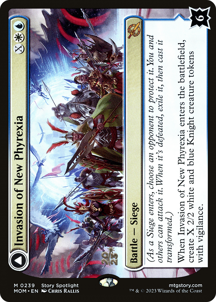 Invasion of New Phyrexia // Teferi Akosa of Zhalfir [March of the Machine Prerelease Promos] | Grognard Games