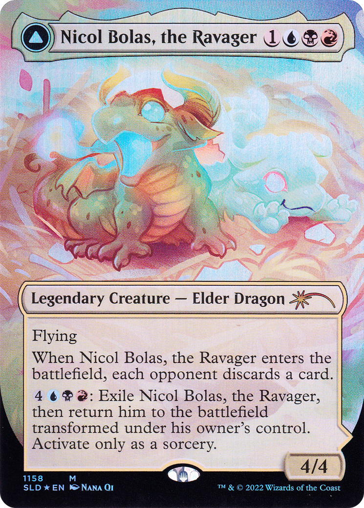 Nicol Bolas, the Ravager // Nicol Bolas, the Arisen (Borderless) [Secret Lair: From Cute to Brute] | Grognard Games
