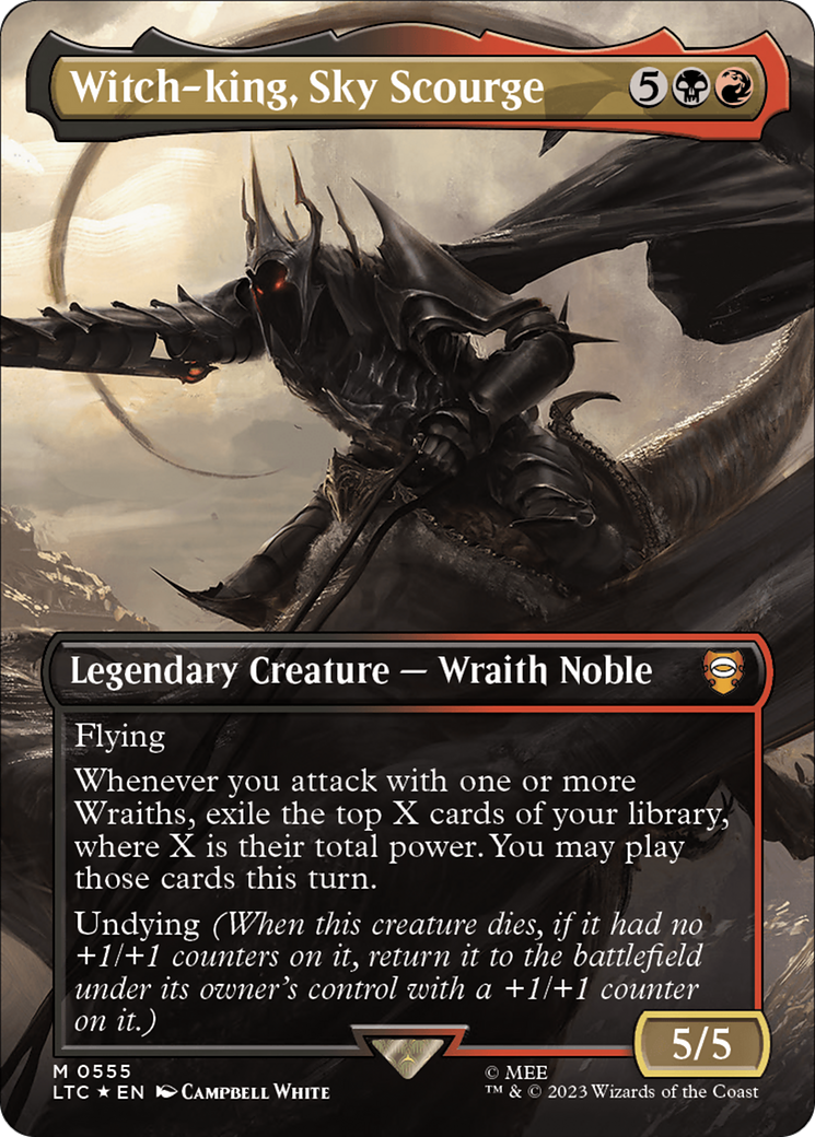 Witch-king, Sky Scourge (Borderless) (Surge Foil) [The Lord of the Rings: Tales of Middle-Earth Commander] | Grognard Games